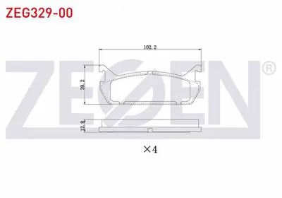 ZEGEN ZEG329-00 Fren Balata Arka Mazda 323 Vı (Bj) 2.0i 1998-2004 / 323 Iv (Bg) 1.8i 16v 1989-1994 / Mx-5 I (Na) 1.6 