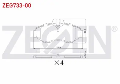 ZEGEN ZEG733-00 Fren Balata Arka Volkswagen Lt 28-35 Iı 2.8 Tdı 1996-2006 /  Mercedes Sprınter 3t (903) 313 Cdı 1995 