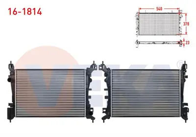 VEKA 16-1814 Radyator Mekanık Fıat Grande Punto (199) 1.4 M-T 2005-2012 