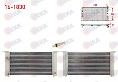 VEKA 16-1830 Su Radyatoru Mekanık Fıat Stılo (192) 1.2 16v m-T Ac+/- 2001-2006 