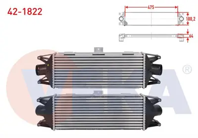 VEKA 42-1822 Turbo Radyatoru (Intercooler) Iveco Daıly Iıı Mınıbus/Otobus 35 S 12. 35 C 12. 40 C 12 116 Hp 2003-2 