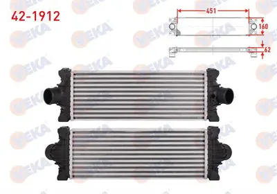 VEKA 42-1912 Turbo Radyatoru (Intercooler) Ford Tourneo Custom 2.2 Tdcı 2012-/ Transıt (V348) 2.2 Tdcı 2009-2014/ 