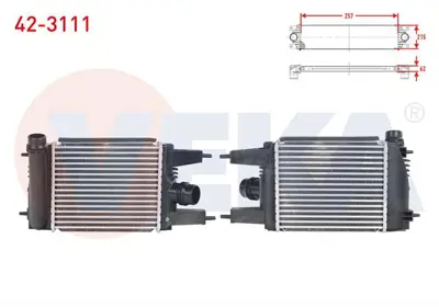 VEKA 42-3111 Turbo Radyatoru (Intercooler) Nıssan Juke 1.2 Dıg-T 2010- 