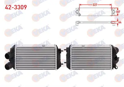 VEKA 42-3309 Turbo Radyatoru (Intercooler) Peugeot 2008 1.2 Puretech - 1.5 Bluehdı 2015- / 208 1.2 Puretech - 1.5 