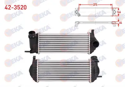 VEKA 42-3520 Turbo Radyatoru (Intercooler) (Segmanlı) Renault Kangoo Express  (Fc0/1_) 1.5 Dcı 2008- 