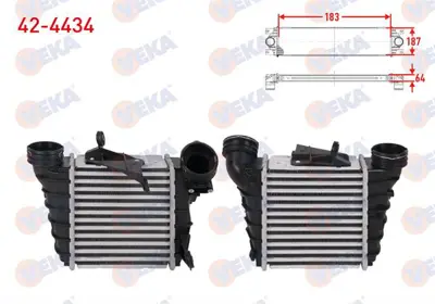 VEKA 42-4434 Turbo Radyatoru (Intercooler) Seat Cordoba 1.9 Tdı 131 Hp 2002-2009 