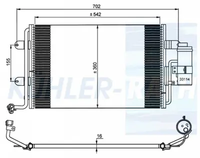 VEKA 43-4411 Klima Radyatoru Tuplu Volkswagen Golf Iv (1j1) 1.4i 16v M-T 1997-2005 