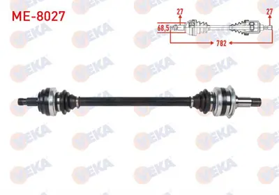 VEKA ME-8027 Komple Aks Sol-Sağ Arka Uzunluk 782mm Mercedes C Serısı (W205) C 180 - C 200 D - C 220 D A-T 2015- 