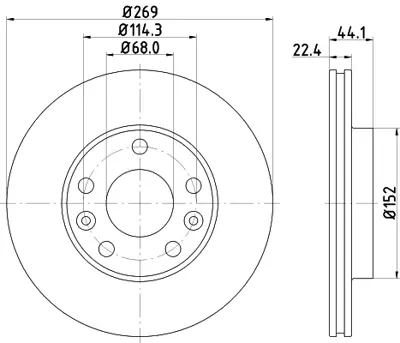 WONGA 25429 Fren Diski Ön Duster 1.6 16v 1.5 Dcı 10> 4020600Q0M 4020600Q1A 402066300R 8660002096 402061715R MR333394 MB584600 MB242953 432101HL0A 43262AX06C