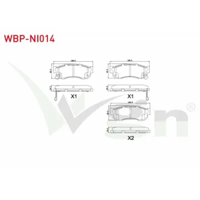 WGN WBP-NI014 Fren Balata Ikazlı On Nıssan Sunny Iı (N13) 1.6i 1986-1991/ Nıssan Sunny Iı (N13) 1.4 Lx 1986-1991 /
