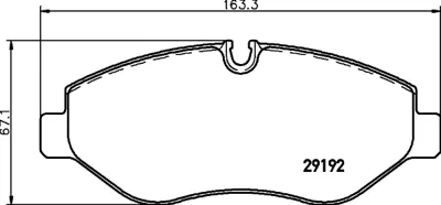 WONGA 27941 Fren Balatası Ön Crafter Sprınter 06> Vıano Vıto 03> Sac-Shim A0064208420 A0054207020 9064210400 2E0698151 2E0698151B 2E0698151E 9064210700 44206720 54207020 2E0698151H