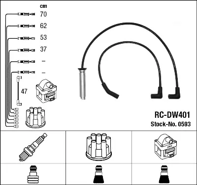 HELLUX HBK3375 Bujı Kablosu Nexıa 1,5 8v 95-97 NP1147A NP1332 PNP1148B PNP1148A P96156396 P93746999 P96125875 P96125873 P96125872 P90225544