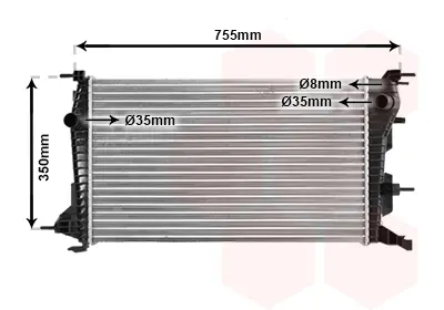 ORIS BRN063016 Motor Radyatoru Fluence 1,5dcı ( 630x368x16 ) 214100068R 637616 RTA2460