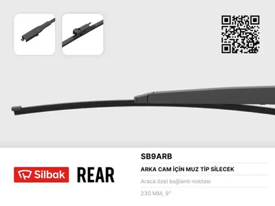 SİLBAK SB9ARB Silecek Supurgesı Arka Muz Tıp Mercedes Benz A Class 06 / 12> 