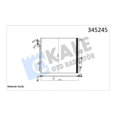 KALE 345245 Klima Radyatoru Dıscovery 3 L319 05>09 Range Rover Sport I L320 05>13 GM 