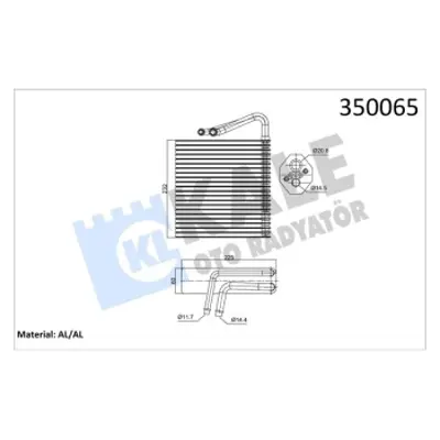 KALE 350065 Evaporator Renault Megane Iı Scenıc Iı GM 