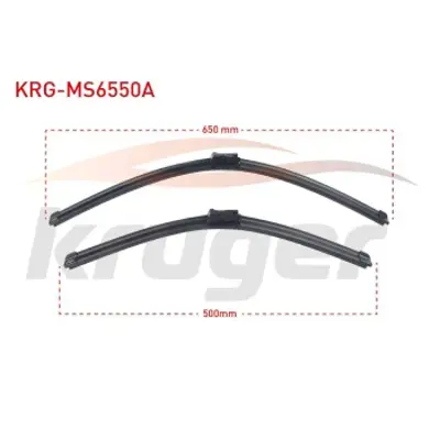 KRUGER KRG-MS6550A Arac Bazlı Silecek Seti 650-500mm Ford Focus Iv / Bmw X5 (G05) / X7 (G07) / Volvo C30 / S40 Iı / S60