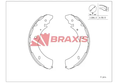 BRAXIS AC0213 Kampana Balata D Max I 07> 12 D Max Iı 12> 