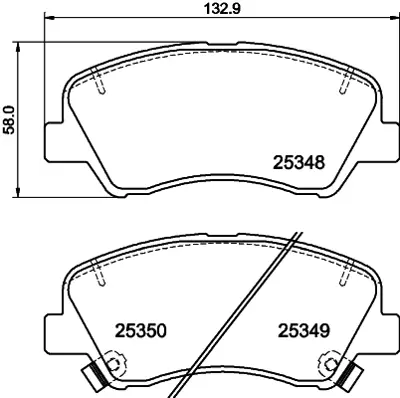 WONGA 271043 Fren Balatası Ön Hyundaı Elantra 11>15 I30 12>16 58101B1A00 581013VA70 581013VA90 581013XA20 58101A7A00 58101B2A20 58101J9A00 58101J9A50 581014LA00 581011WA05