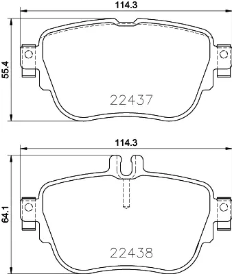 HELLA 8DB 355 025-781 Fren Balatası Arka W213-257-238 Bm 16- A0004209800