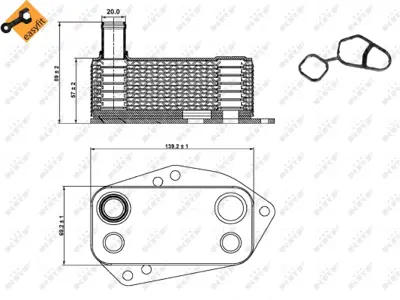 NRF 31278 Yag Sogutucu Land Rover Freelander 2.0d 97- 5989070151 PBC101370L