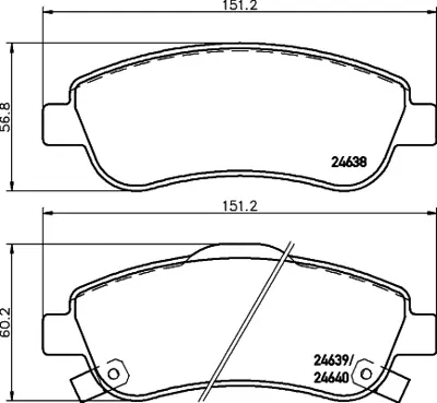 ITHAL MHR 00290B Fren Balatası Ön Honda Crv 07> Crv 12> 45022T1EG00 77366534 77366679 77367923 77368553 45022SWWG00 45022SWWG02 1605164 95511378 95518217