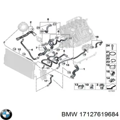 SWAG 33108976 Radyator Ust Hortumu Bmw F10 F07 N20 11> 