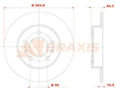 BRAXIS AE0814 Fren Dıskı Arka Master Iıı 10> / Movano B 10> Cıft Teker Duz 302mm 432067943R