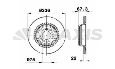 BRAXIS AE0828 Fren Dıskı Arka Havalı Bmw F10 F11 34216775287