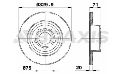 BRAXIS AE1004 Fren Dıskı Arka Bmw F39 F40 F48 F44 F45 F46 Mını F54 F60 34216799369