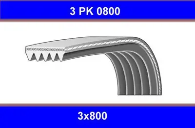 GMB GPK 3PK0800 Kanallı Kayıs GM 