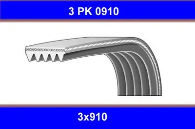 GMB GPK 3PK0910 Kanallı Kayıs Tıpo GM 