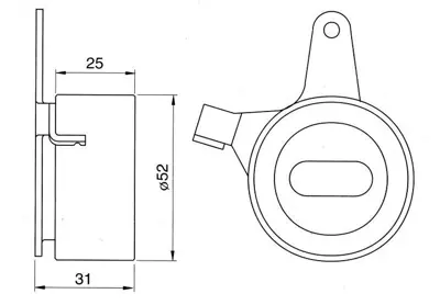 GMB GT20050 Triger Gergi Rulmanı GM K93812700, GM 244102X700, GM 244102X701, GM B66012700, GM B66012700A, GM B66012700B, GM B66012700C, GM B66012700D, GM B66012700E, GM B66012700F