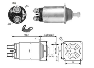 ZM 0833 Mars Otomatıgı 24v Scanıa Ym 4 Delık Kısa Tıp Cıvatalı GM 1405979