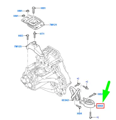 FORD 6G91 6P082 BD Sanzuman Takozu Alt GM 1376874, GM 1387562, GM 1434852, GM 1434853, GM 6G916P082BD, GM 1376877, GM 1387564, GM 6G916P082BB, GM 6G916P082BC, GM 30671248