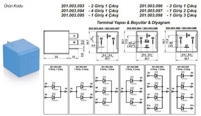 ELO 201.003.094 Dıod Unıtesı 4 Gırıs 1 Cıkıs GM 