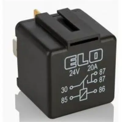 ELO 712.220.102 Sıgortalı Mını Role 24v 20a 4 Termınallı Braketlı GM 