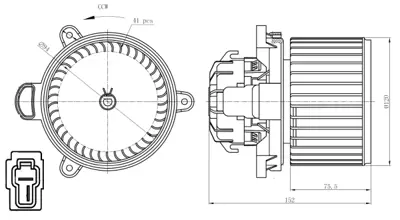 FANTECH 33203134 Kalorifer Motoru Hyundaı İ10 (Ia) (13-) 1.0-1.2 97113 B4000