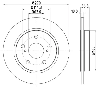 VALEO 496053 Arka Fren Dıskı (Aynası) Duz Toyota Aurıs 1.4 D4d 2007-2011 Corolla 1.4 D4d 2007-2011 (270x5) 4243112280 4243102170 4243102180 42431YZZAE 4343112280