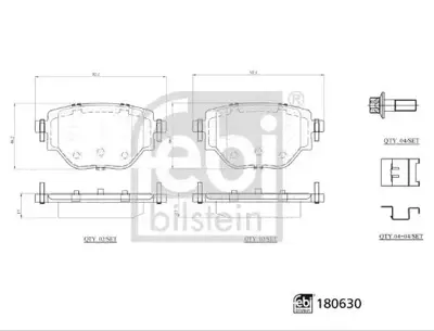 FEBI BILSTEIN 180630 Fren Balatası Arka GM 1681449980