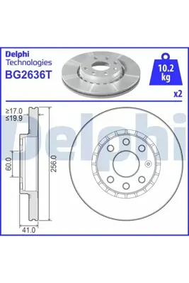 DELPHI BG2636T On Fren Aynası Havalı Astra F 1,8ı-Corsa B 1,6 Gsı 16v-1,6ı-Vectra A 1,7d-1,7 Td-1,8-1,8ı