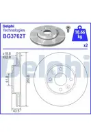 DELPHI BG3762T On Fren Aynası Havalı Mıcra K12 03>10 Note 06>12 Clıo Iıı 06>10 Modus 04> GM 