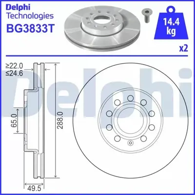 DELPHI BG3833T On Fren Aynası Caddy Iıı 1,4 / 1,6 / 1,9tdı,2,0sdı A3 1,6 / 1,6 Fsı 1,9tdı 2,0fsı 2,0tdı 05 / 03>