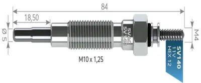 SVAC SV140 Kızdırma Bujısı Kıa Frontıer Pregıo Nıssan Bluebırd Pulsar Vanette 1,7 2,0 D 