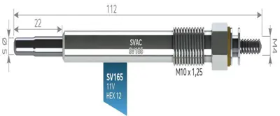 SVAC SV165 Kızdırma Bujısı 11v Perkıns 