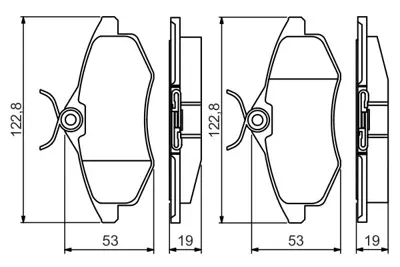 BOSCH 0 986 495 268 On Fren Balatası C2 C3 C3 Plurıel 1.1 1.4ı 1.6hdı 03> 425369 425384 E172285