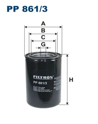 FILTRON PP 861/3 Yakıt Fıltresı 11711074 1902133 247139 6124136 A0000928301