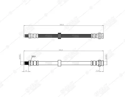 SVAC 20-0107 Arka Fren Hortumu Sag-Sol Connect 1.8 Tdcı 03>14 