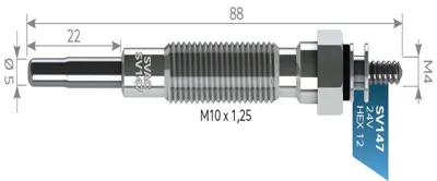 SVAC SV147 Kızdırma Bujısı 24v Nıssan Patrol Cıvılıan 4,2 D Td 