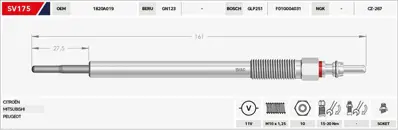 SVAC SV175 Kızdırma Bujısı Mıtsubıshı L200 2.4 2015 -> Outlander Iı-Iıı Lancer Vııı 